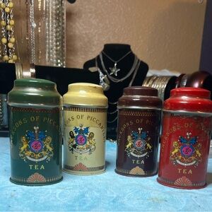 🔴Set of 4 Jackson’s of Piccadilly Tea Tins